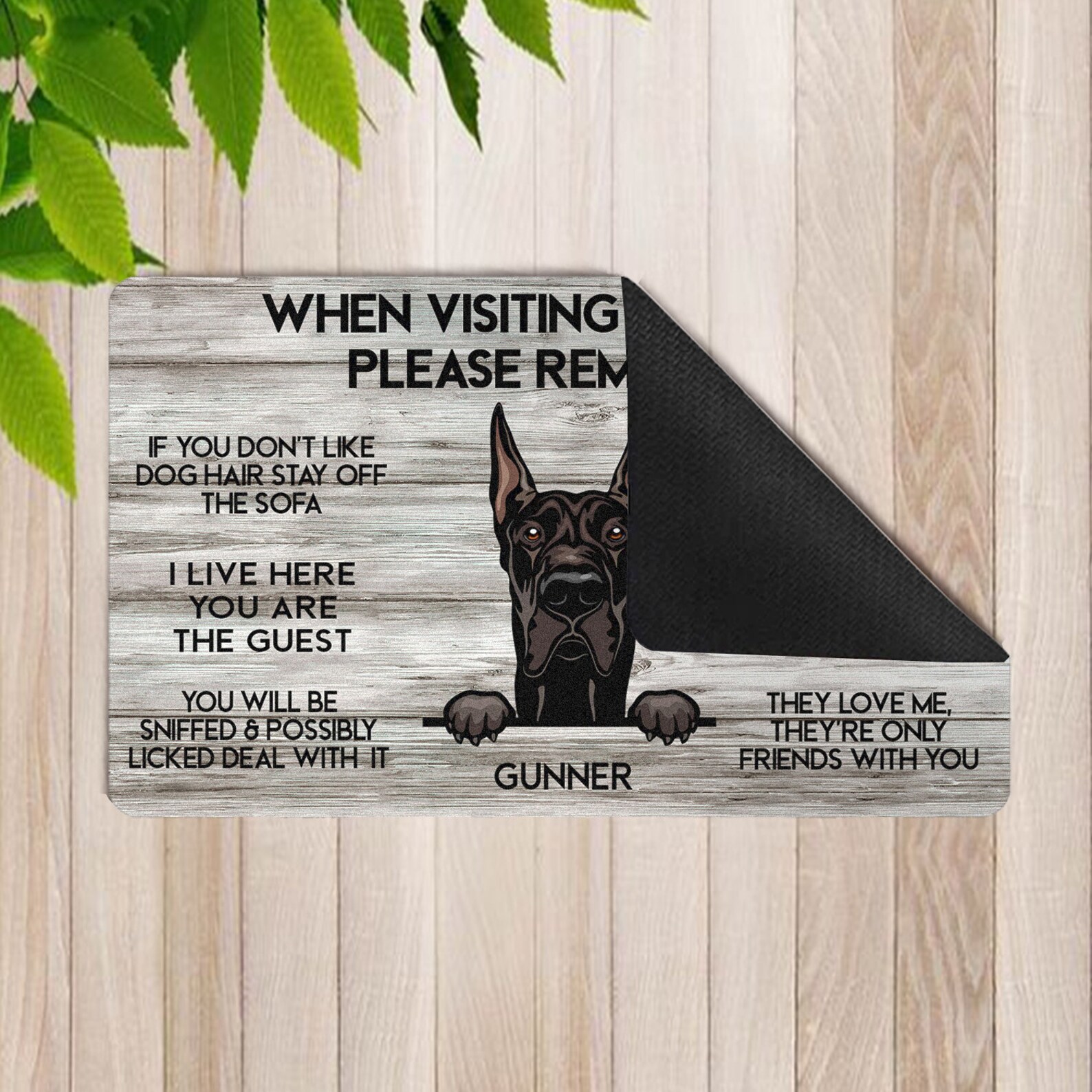 Great Dane Doormat Great Dane Rug Great Dane Mat Visiting Etsy