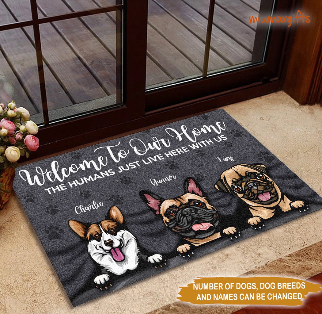 NEW Blessed Carpet Rug Door USA Made Porch Floor Doormat Dog Pet Food Mat 