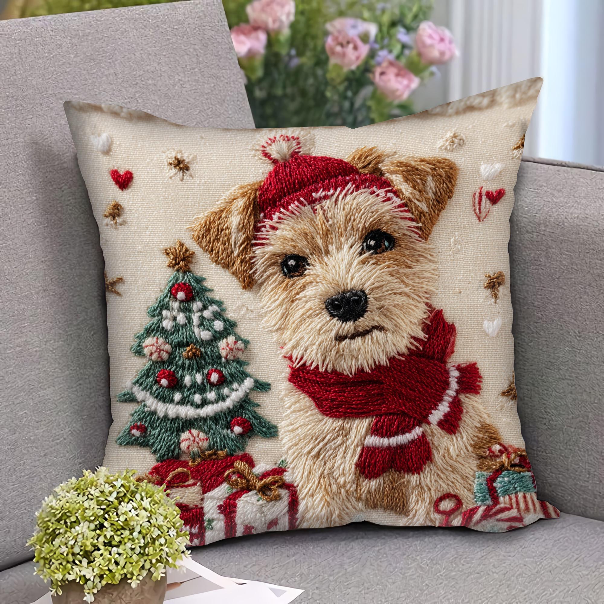 クリスマスを待ちのぞむニッセ、犬、ソファ、クッション、ラグセット クリスマスを待ちのぞむニッセ、犬、ソファ、クッション、ラグセット