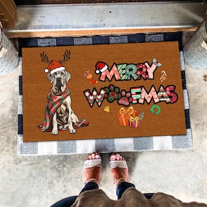 Christmas Great Dane Mat, Cute Great Dane Doormat Christmas, Merry Woofmas Xmas Rug, Dog Lover Gifts, Christmas Dog Doormat, Christmas Gifts