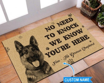 Custom German Shepherd Doormat, Personalized Doormat, German