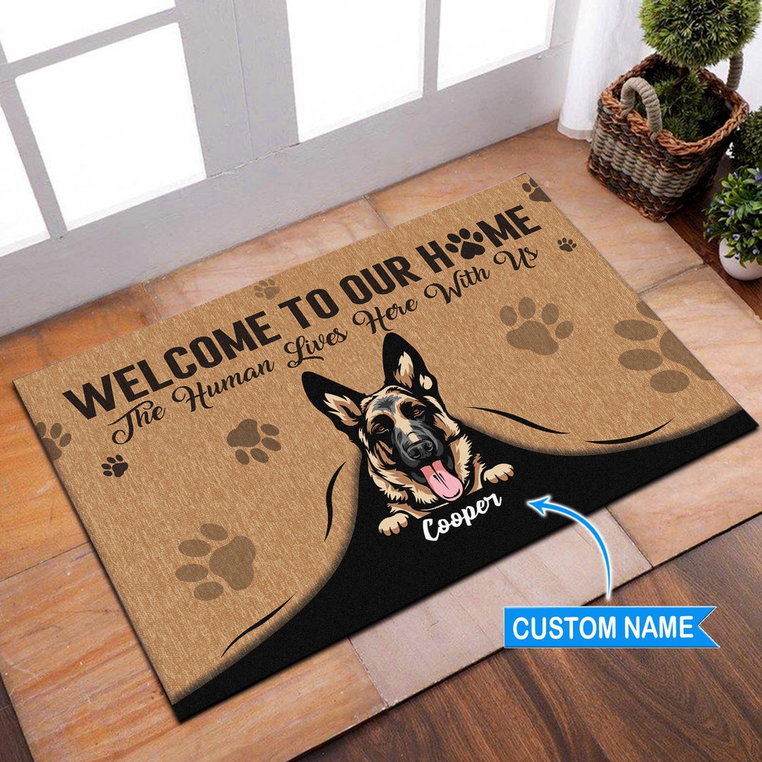 Custom German Shepherd Doormat, Personalized Doormat, German Shepherd
