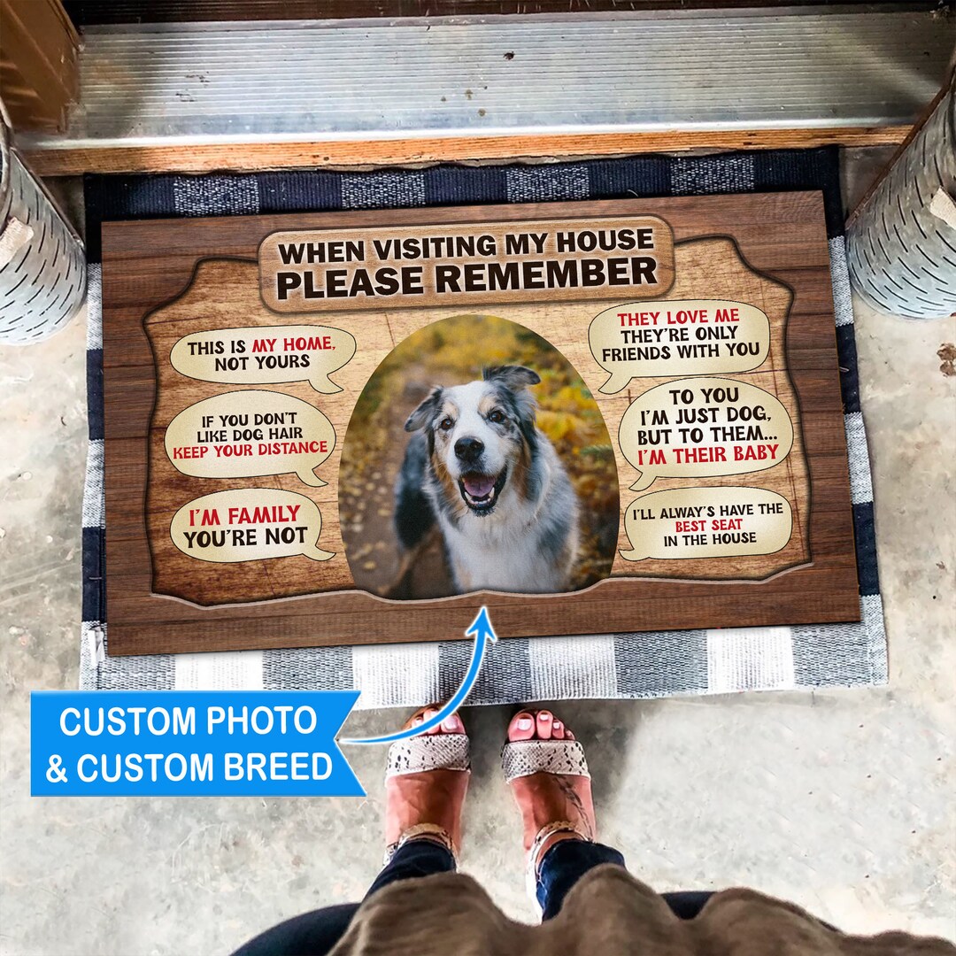 Personalized Australian Shepherd Doormat, Australian Shepherd Lover