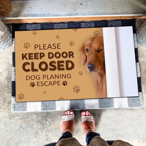 Golden Retriever Doormat, Dog Mom Doormat, Gift For Dog Lovers, Mom Gift, Dog Mat, Indoor Outdoor Mat, Home Doormat, Gift For Mom