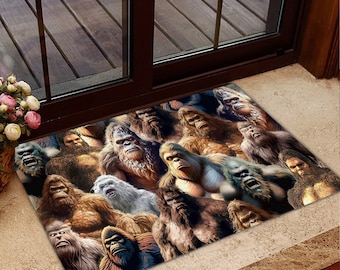 Bigfoot Doormat, Bigfoot Rug, Bigfoots Mat, Bigfoot Decor, Bigfoot Lover Gift, Sasquatch Doormat, Sasquatch Rug, Bigfoots Rug, Home Decor