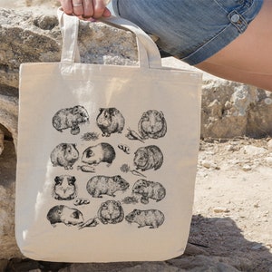 Draagtas cavia, tas cavia, draagtas schattige cavia, cadeau voor liefhebbers van cavia&#39;s, draagtas, cadeau voor vrienden, draagtas