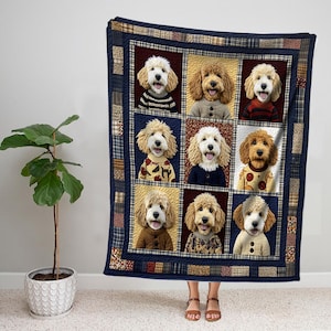 Goldendoodle Blanket, Dog Sherpa Blanket, Dog Fleece Blanket, Baby Blanket, Dog Lover Gift, Cozy Gift For New Mom, Christmas Gifts