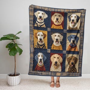 Irish Wolfhound Blanket, Dog Sherpa Blanket, Dog Fleece Blanket, Baby Blanket, Dog Lover Gift, Cozy Gift For New Mom, Christmas Gifts