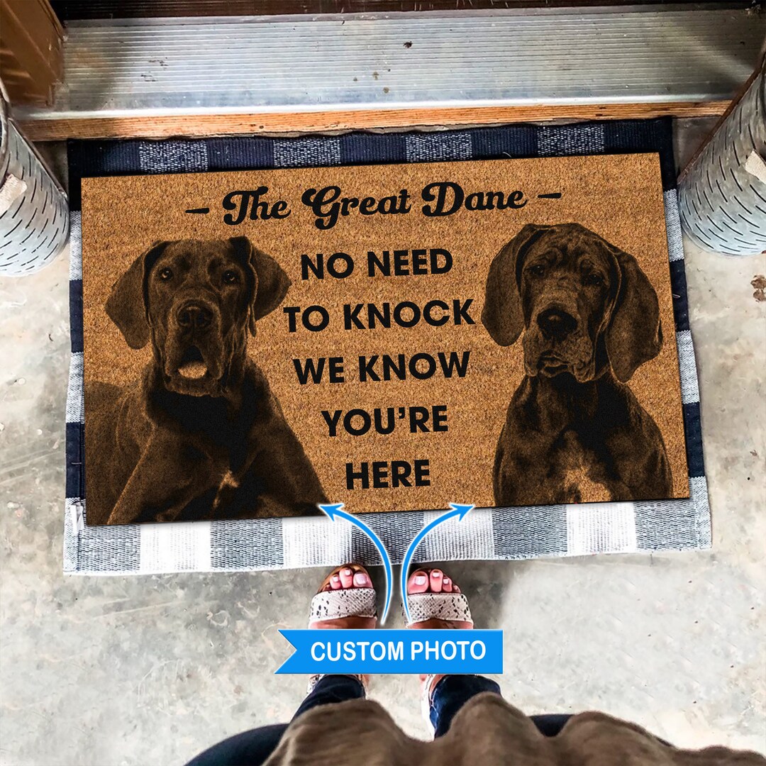 Custom Great Dane Doormat, Personalized Doormat, Great Dane Rug, Custom