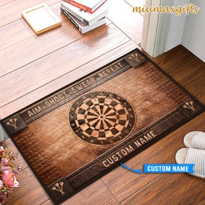 Felpudo personalizado de dardos, alfombra de dardos, felpudo de dardos, alfombrilla de dardos, felpudo de dardos para el hogar, regalo para jugadores de dardos, decoración de felpudo para el hogar