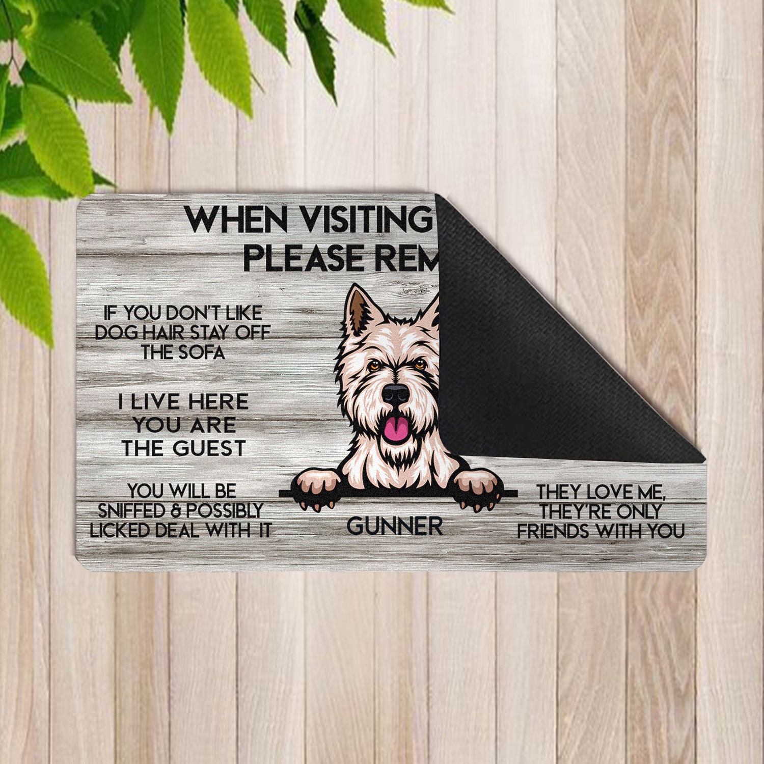 Felpudo De West Highland White Terrier, Alfombra Para Perro, Felpudo De Visita, Regalo Perfecto Para Amantes De Los Perros, Regalo De Inauguración De La Casa. - España