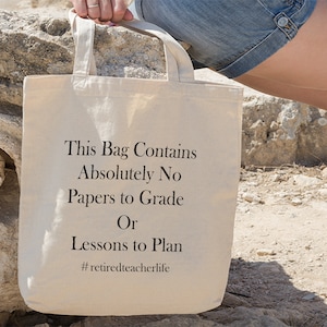 Sac fourre-tout pour enseignant à la retraite, sac fourre-tout pour enseignant à la retraite, cadeau drôle de sac fourre-tout pour la retraite, sac fourre-tout pour la retraite, cadeau pour les enseignants