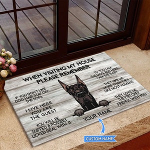 Great Dane Doormat, Great Dane Rug, Great Dane Mat, Visiting My House Mat, Perfect Gift For Dog Lover, Dog Mat, Home Decor, Funny Dog Mat