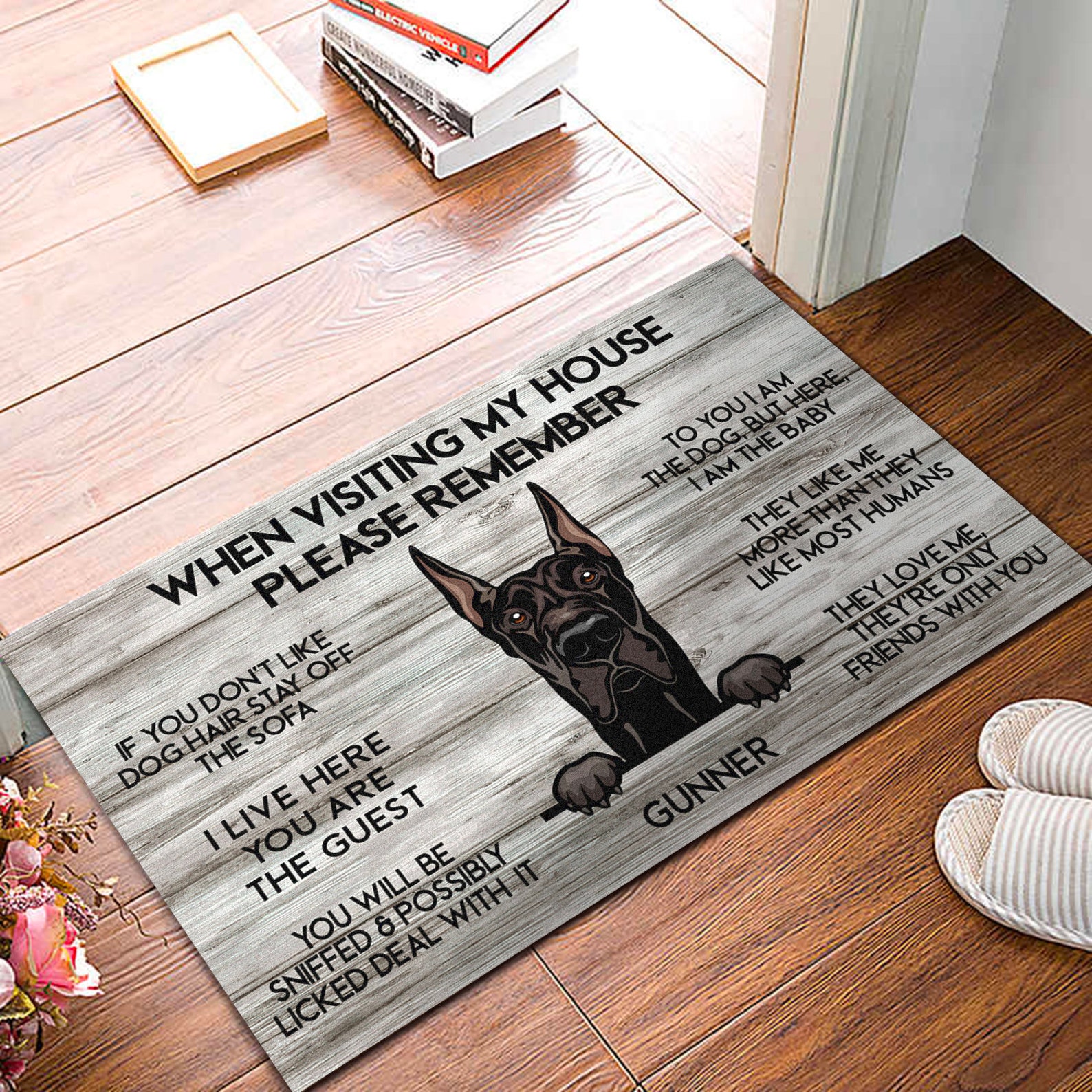 Great Dane Doormat Great Dane Rug Great Dane Mat Visiting Etsy