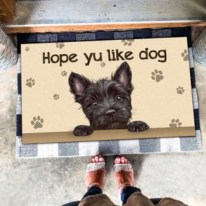 Scottish Terrier Doormat, Hope Yu Like Dog Doormat, Scottish Terrier Mat, Dog Lover Gifts, Dog Mat, Home Decor, Gift For Dog Lovers