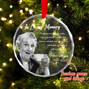 Custom Memorial Ornament, In Loving Memory, Christmas Gifts 2023, Memorial Ornament, Memorial Gifts, Memorial Photo Ornament, Glass Ornament
