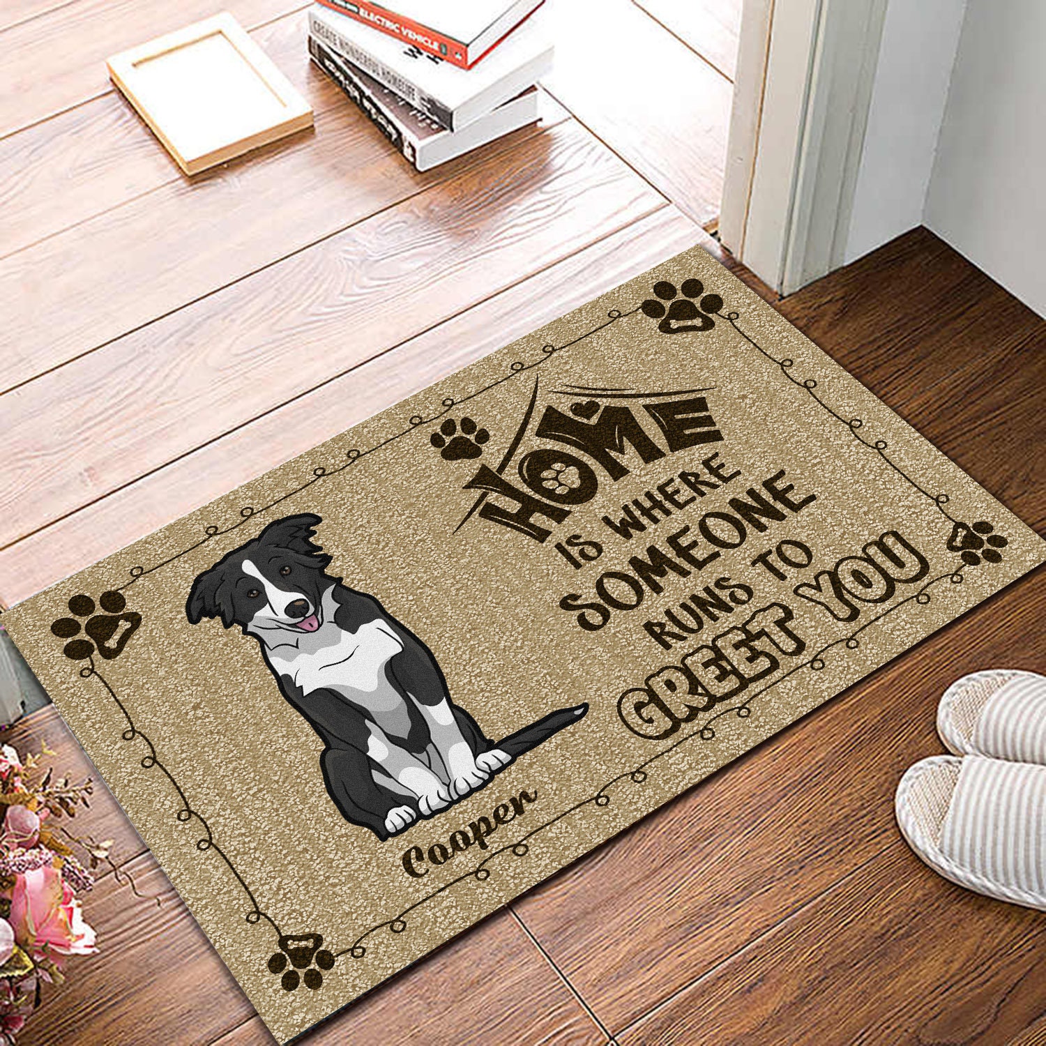 Adorable Border Collie Dog Area Rug Bedroom Rug Family Gift US Decor - Peto  Rugs