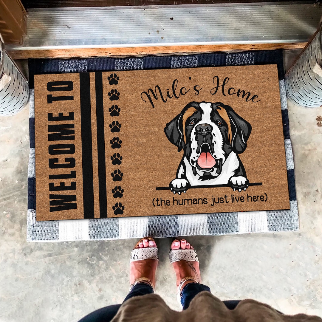 Saint Bernard Rug, St. Bernard Doormat, Bernard Mat, Perfect