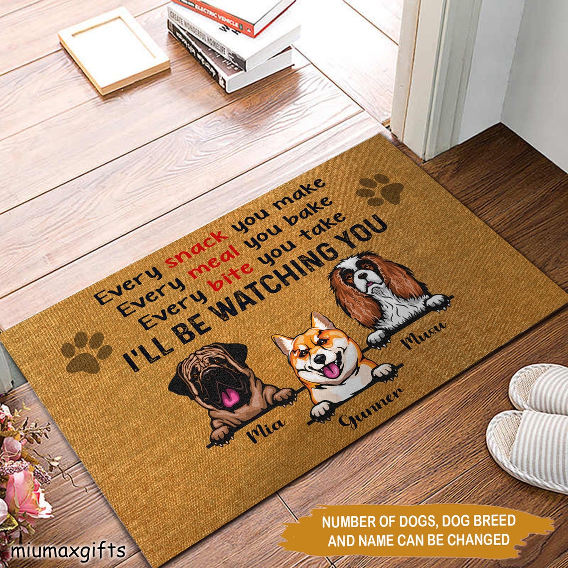 Personalized Dog Doormat Custom Dog Doormat I'll Be Etsy