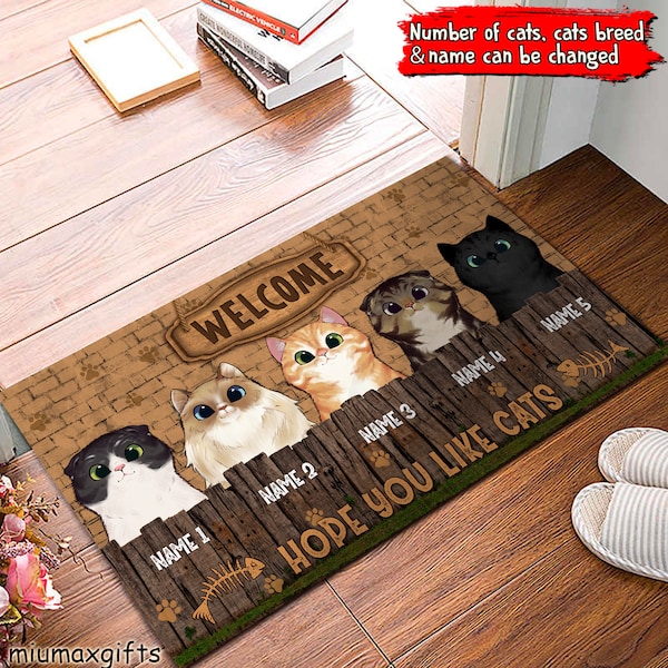 Custom Cat Doormat Etsy