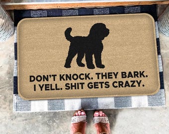 Bernedoodle Doormat, Bernedoodle Dog Mat, Don't Knock, Dog Bark, Gift For Dog Lovers, Home Decor