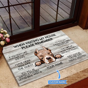 American Pit Bull Terrier Doormat, Dog Rug, Dog Mat, Perfect Gift For Dog Lovers, Dog Doormat, Mat Home Decor, Funny Dog Mat, Funny Doormat