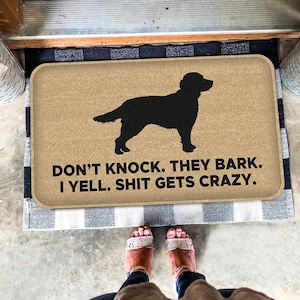 Irish Setter Doormat, Irish Setter Dog Mat, Don&#39;t Knock, Dog Bark, Gift For Dog Lovers, Home Decor