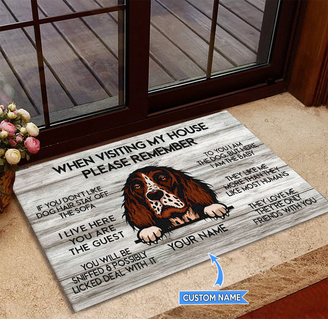 English Springer Spaniel Doormat, Dog Rug, Dog Mat,  Gift For Dog Lovers, Dog Doormat, Home Decor, Funny Dog Doormat