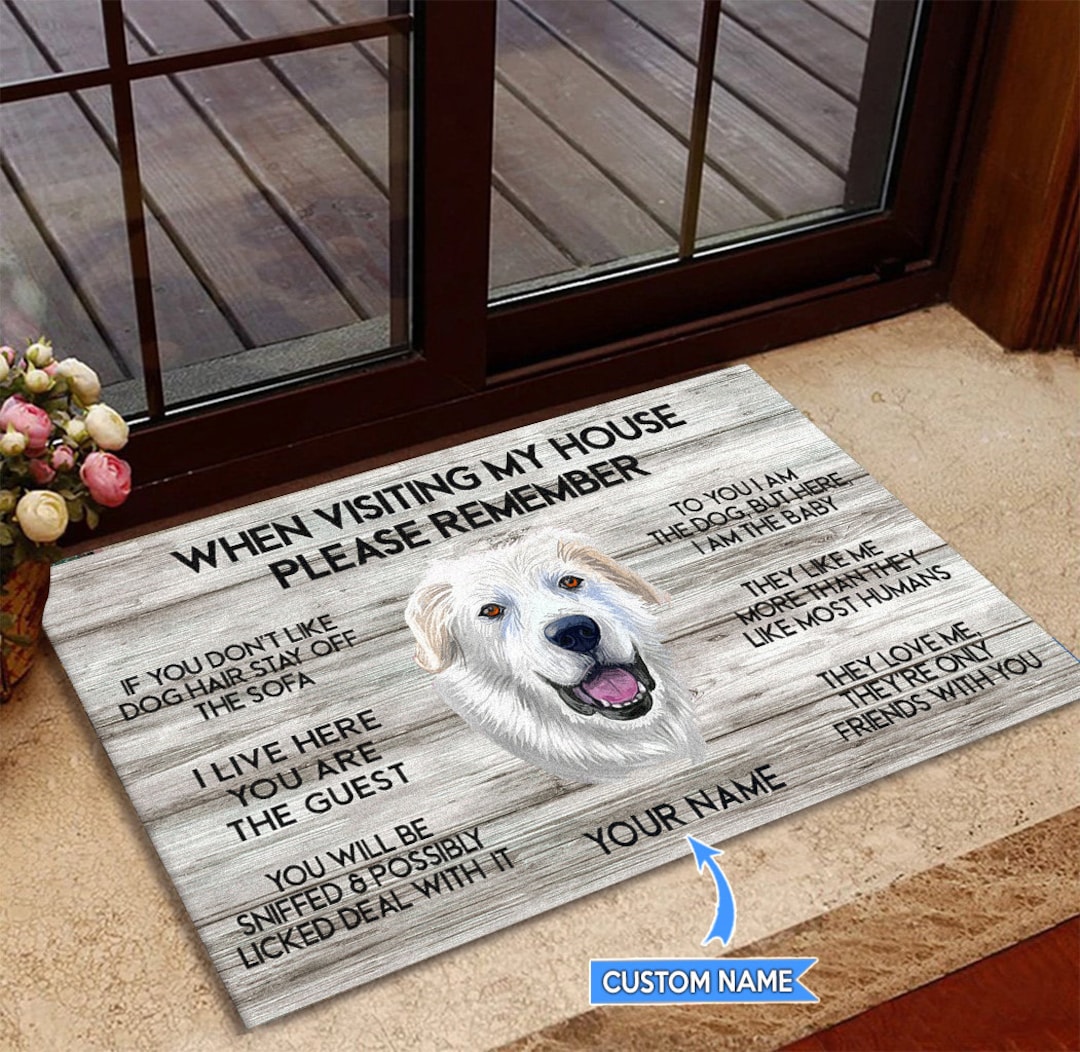 大判 犬タペストリー USA製 グレートピレニーズ コットンラグ タグ付き