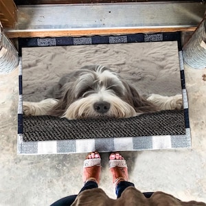 Bearded Collie Rug, Bearded Collie Doormat, Bearded Collie Mat,Bearded Collie Lover Gifts