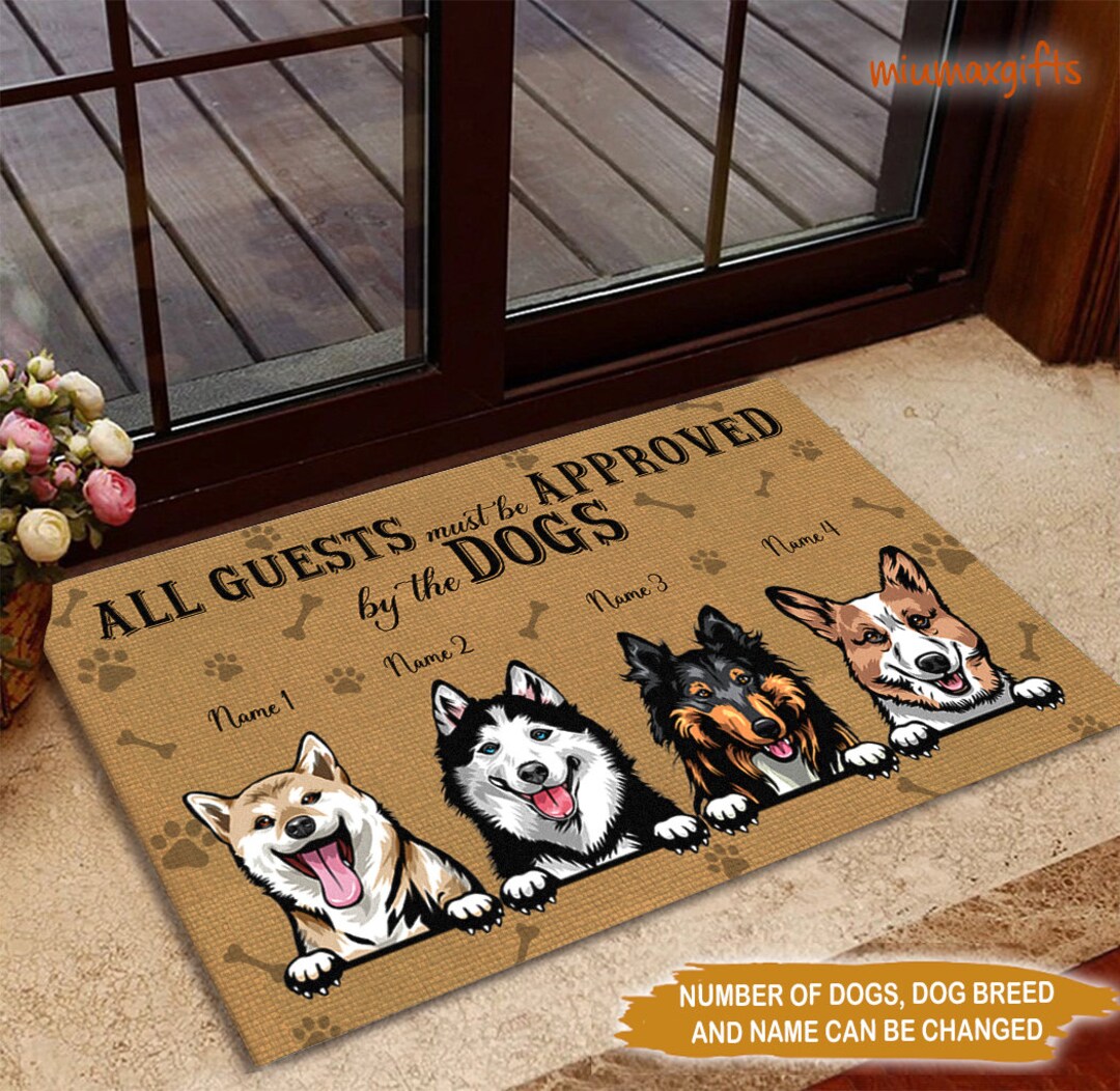 Siberian Husky Doormat, Siberian Husky Rug, Husky Mat, Guests Be