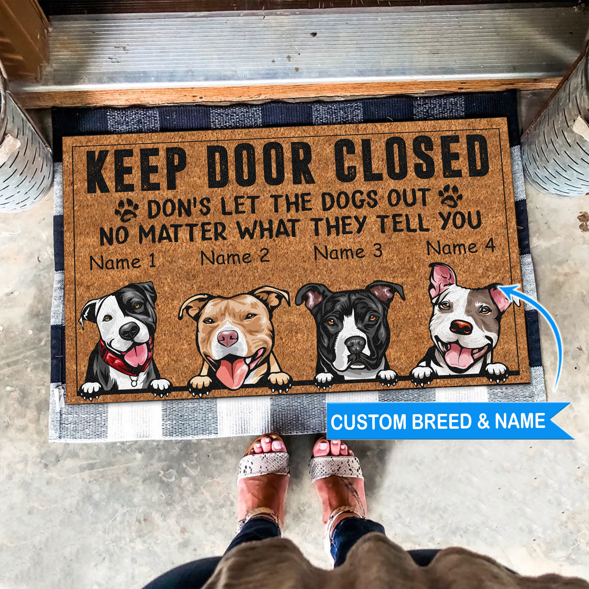 Pitbull Doormat photo