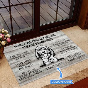 Goldendoodle Doormat, Goldendoodle Mat, Goldendoodle Rug, Visiting  My House Mat, Perfect Gift For Dog Lovers, Housewarming Gift