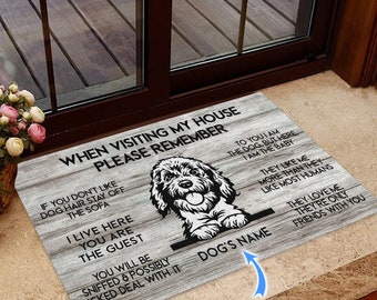 Goldendoodle Doormat, Goldendoodle Mat, Goldendoodle Rug, Visiting  My House Mat, Perfect Gift For Dog Lovers, Housewarming Gift