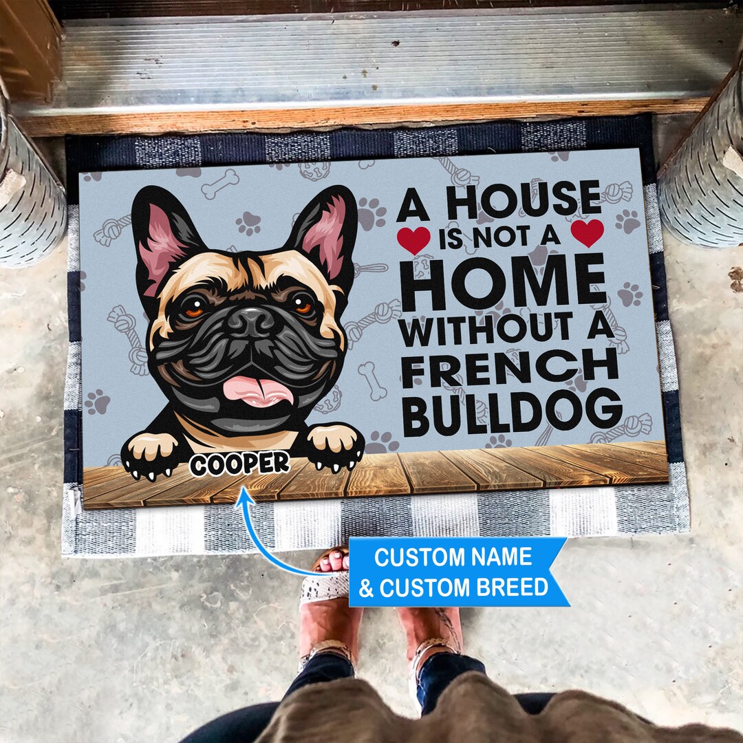 French Bulldog Rug, French Bulldog Personalized Doormat, Perfect Gift