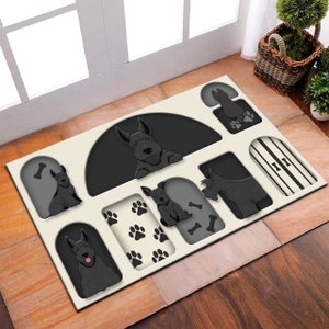 Scottish Terrier Doormat, Scottish Terrier Mat, Scottish Terrier Rug, Scotties Aesthetic Mat, Perfect Gift For Dog Lovers, Housewarming Gift