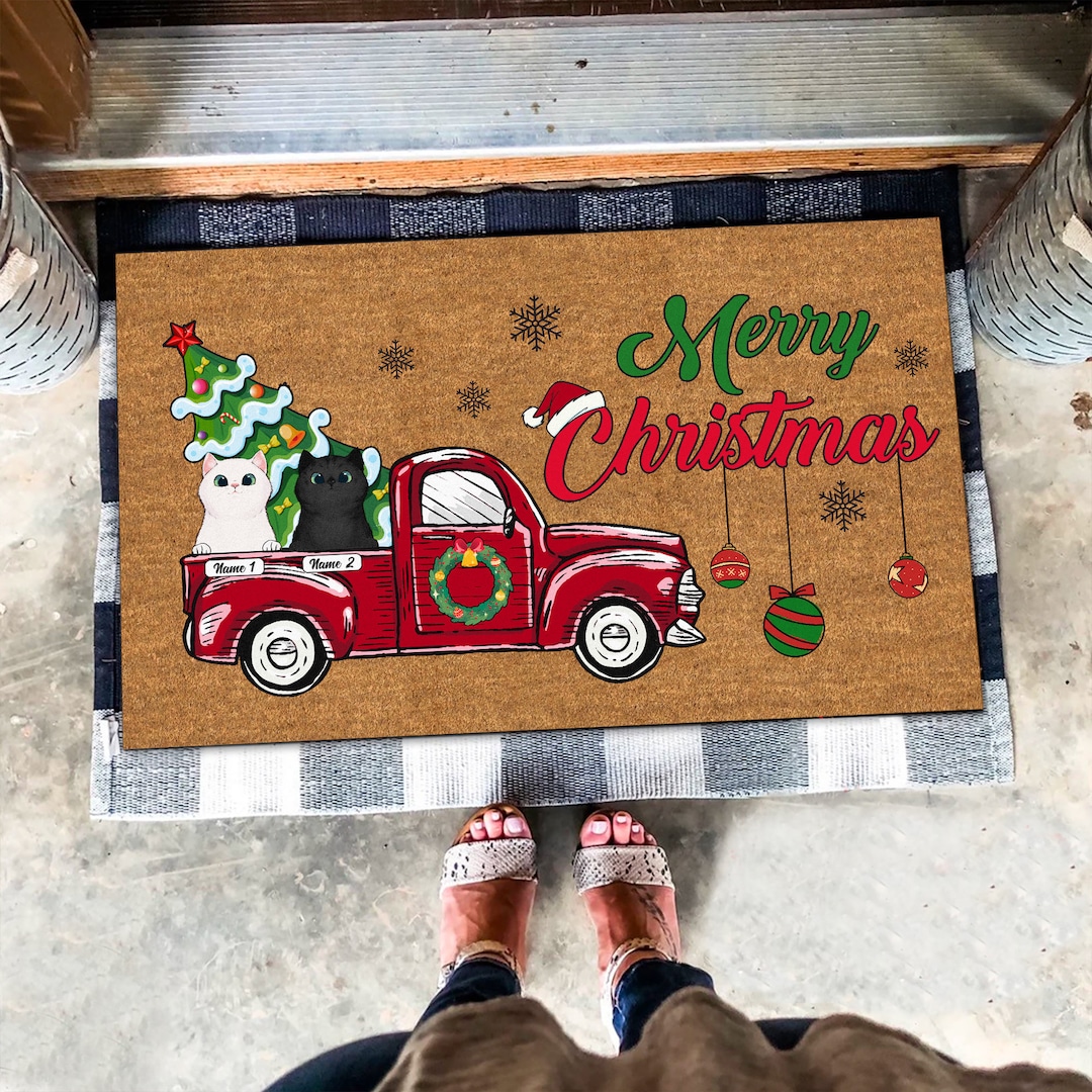 Short Hair Cat Doormat, Short Hair Cat Rug, Personalized Mat,merry