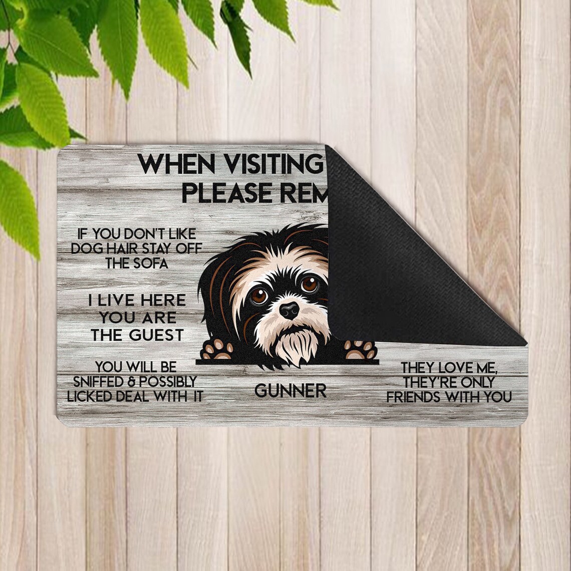 Shih Tzu Mat Shih Tzu Rug Big Shih Tzu Doormat Visiting My Etsy