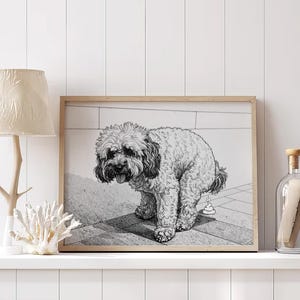 Funny Goldendoodle Pooping On The Grass, Goldendoodle Canvas, Goldendoodle Wall Art, Goldendoodle Dog Decor, Goldendoodle Wall Art