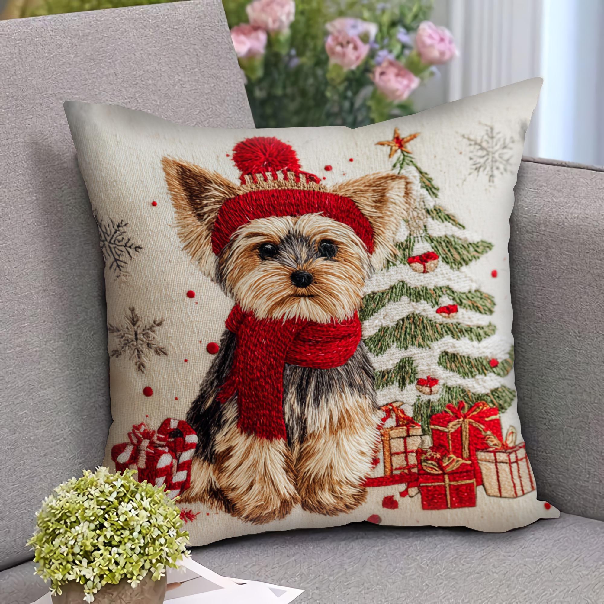 Needlepoint Pillow Yorkie - Etsy
