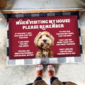 Labradoodle Mat, Labradoodle Doormat, Perfect Gift For Dog Lovers, Dog Doormat Gifts, Housewarming Gifts, New Home Gifts