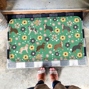 Bernedoodle Mat, Cute Bernedoodle Doormat, Bernedoodle Dog Lover Gift, Dog Doormat, Spring Gifts, Summer Gifts