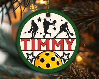 Personalized Pickleball Christmas Ornament, Pickleball Ornament Christmas Ornament, Gift For Pickleball Player, Pickleball Lover Gifts
