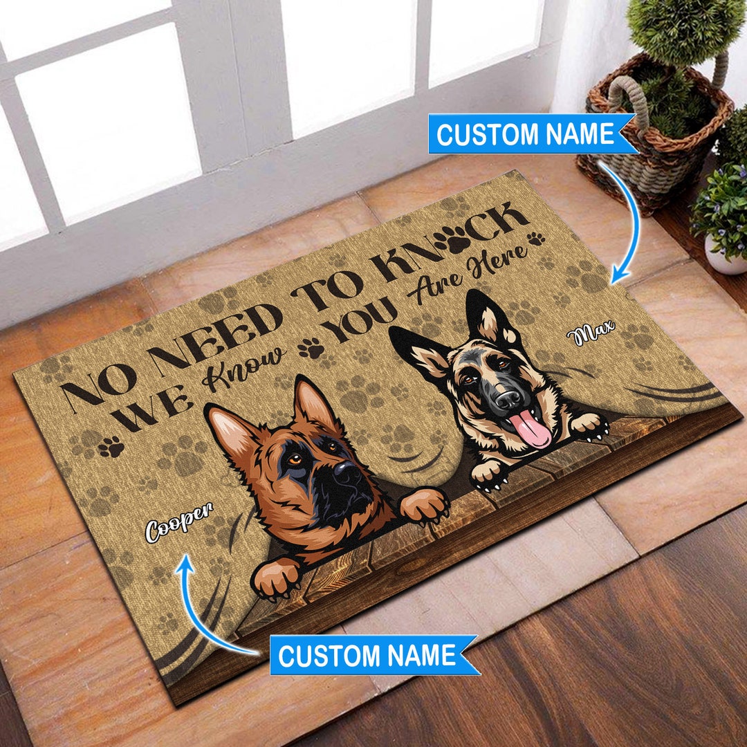 Custom German Shepherd Doormat Personalized Doormat German Etsy
