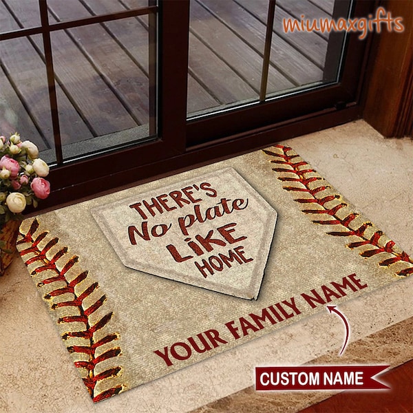 Baseball Doormat, Baseball Mat, Baseball Rug, Perfect Gift For Baseball Players, Home Decor