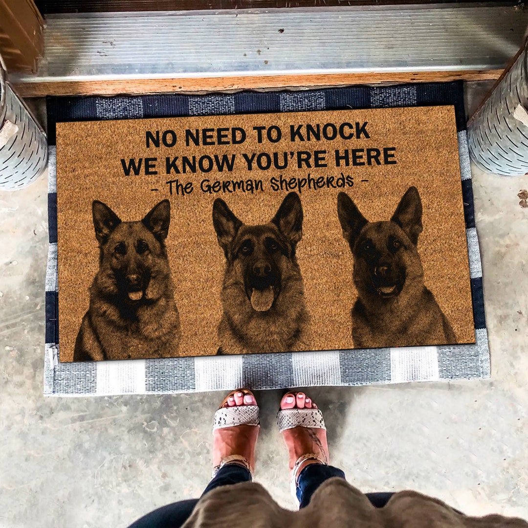 Custom German Shepherd Doormat Personalized Doormat German Etsy