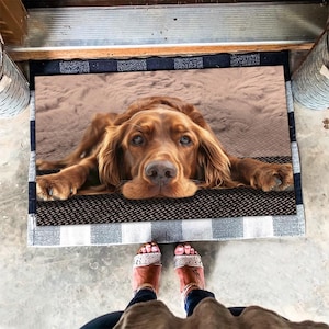 Irish Setter Rug, Irish Setter Doormat, Irish Setter Mat, Dog Lover Gifts, Irish Setter Dog Welcome Mat
