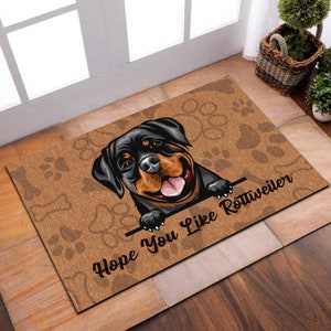 InterestPrint Dog Door Mat When Visiting My House Please Remember Custom  Decorative Mat, Dog Welcome Mat - Dog Lover Welcome Home Gifts, Customized
