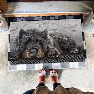 Bouvier des Flandres-tapijt, Bouvier des Flandres-deurmat, Bouvier des Flandres-mat, hondenliefhebbercadeaus