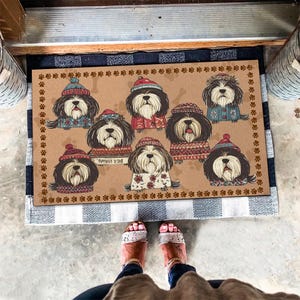 Bearded Collie  Rug, Bearded Collie Doormat, Bearded Collie Mat, Gift For Dog Lovers, Bearded Collie Dog Doormat, Bearded Collie Lover Gifts